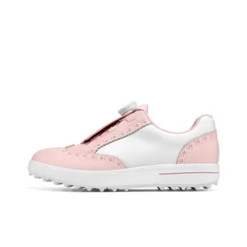 PGM Water-Resistant Slip-Resistant Low-Top Golf Shoes Women's White Pink