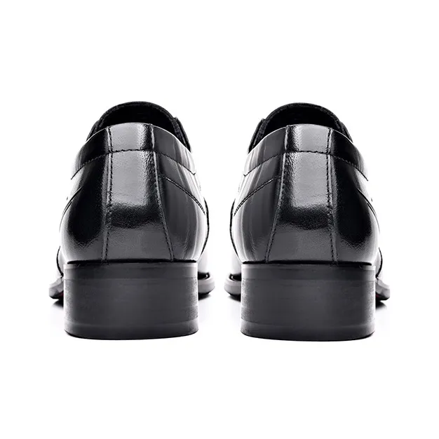 YEDANI Dress Shoes Men Low Top Black-3