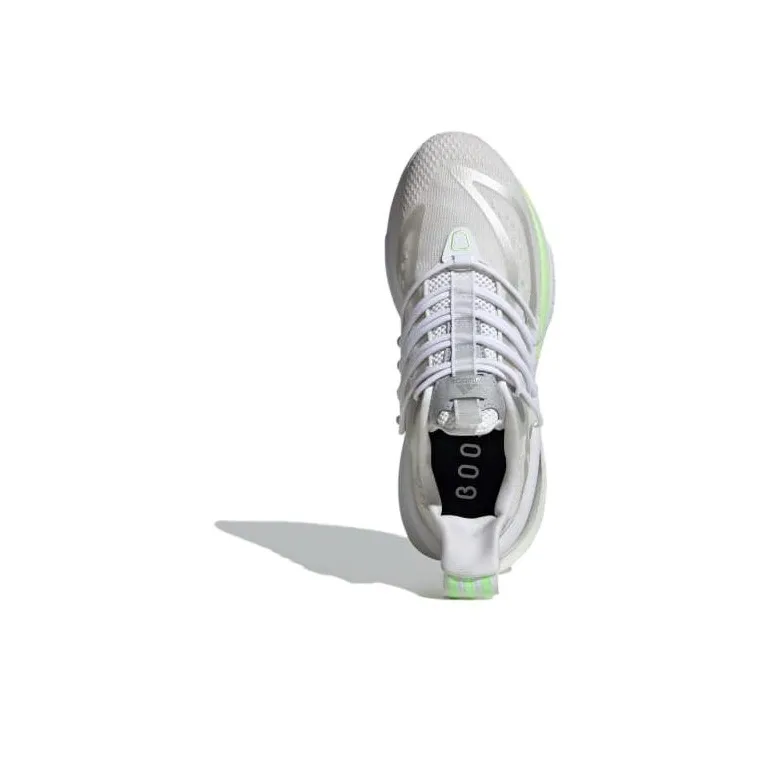 Adidas Alphaboost V1 Cloud White Silver Metallic Green Spark Women's-3