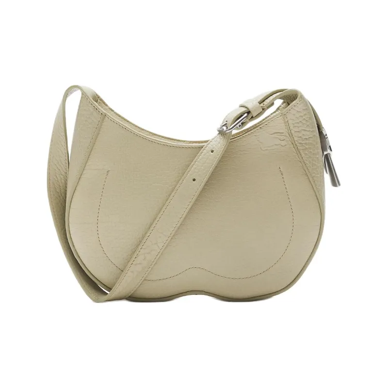 Burberry Textured Calfskin Handbag Shoulder Bag Women's Hunter Beige-3