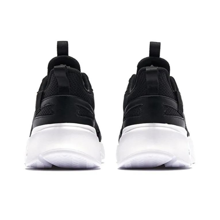 QIAODAN Slip Resistant, Abrasion Resistant, Lightweight Low Top Casual Running Shoes Women's Black White-3