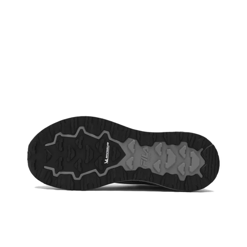 FILA BOA WOLF Anti Slip Wear Resistant Breathable Rebound Low Top Casual Running Shoes Men's Black Gray-4