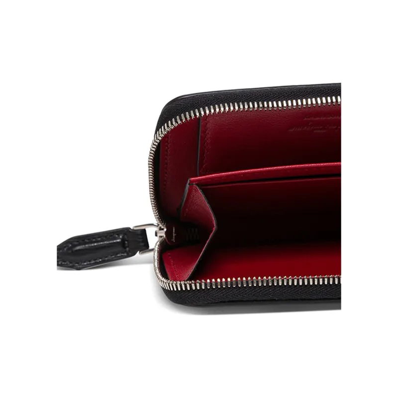 FERRAGAMO Cow Leather Wallet Unisex Black-2