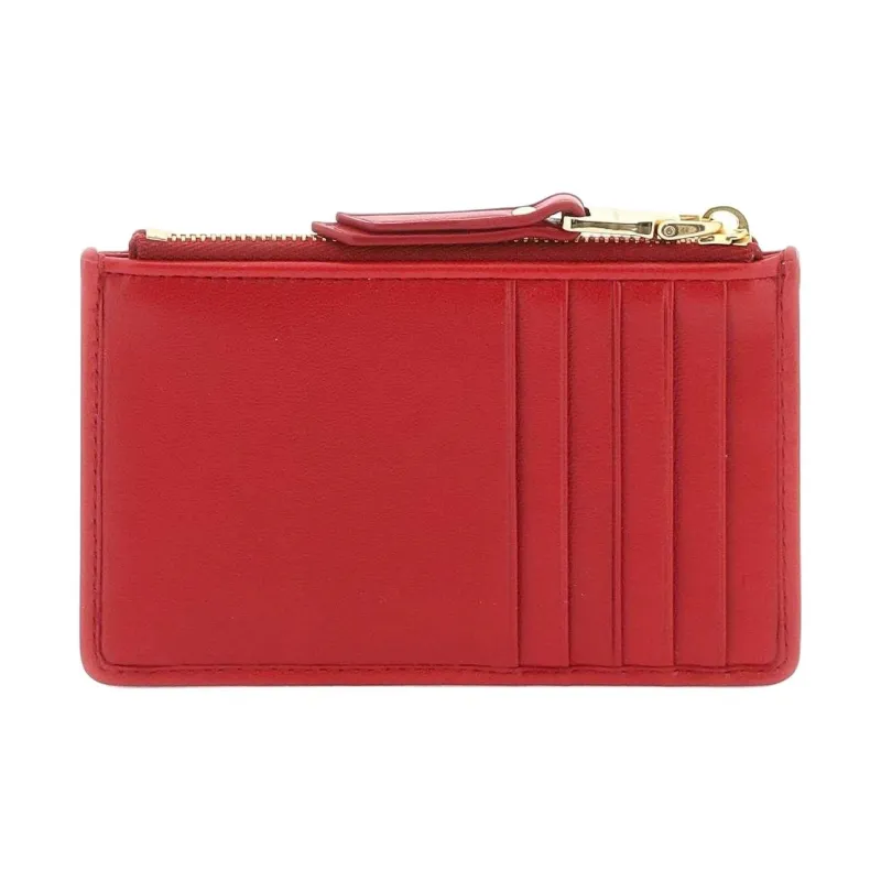 MIU MIU Matelassé Leather Wallet Women's Red-2