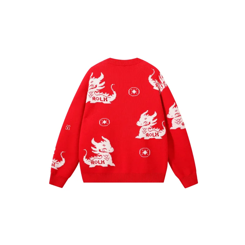 Aolx Sweaters Unisex Red-1