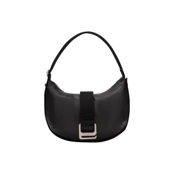 CALVIN KLEIN Synthetic Material Dumpling Bag, Crescent Bag, Shoulder Bag Regular Women's Space Black
