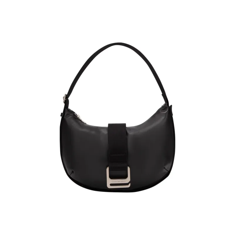 CALVIN KLEIN Synthetic Material Dumpling Bag, Crescent Bag, Shoulder Bag Regular Women's Space Black-0