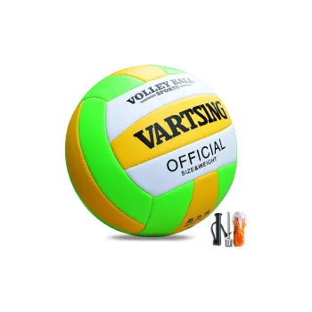 Vartsing PVC Size 5 Volleyball Unisex Green White Yellow