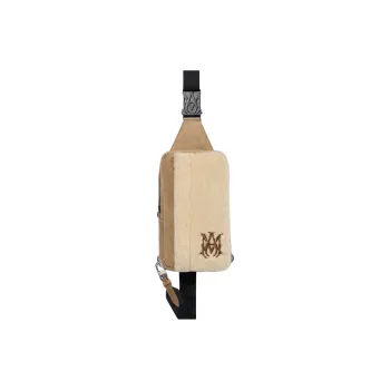 AMIRI Sheared Wool Shoulder Bags Sling Bags Unisex Natural