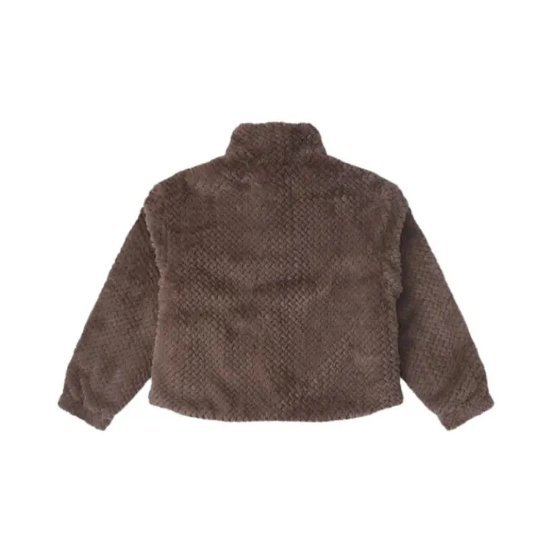 Converse FW23 Velvet feel Coat Women's Gray Brown-1