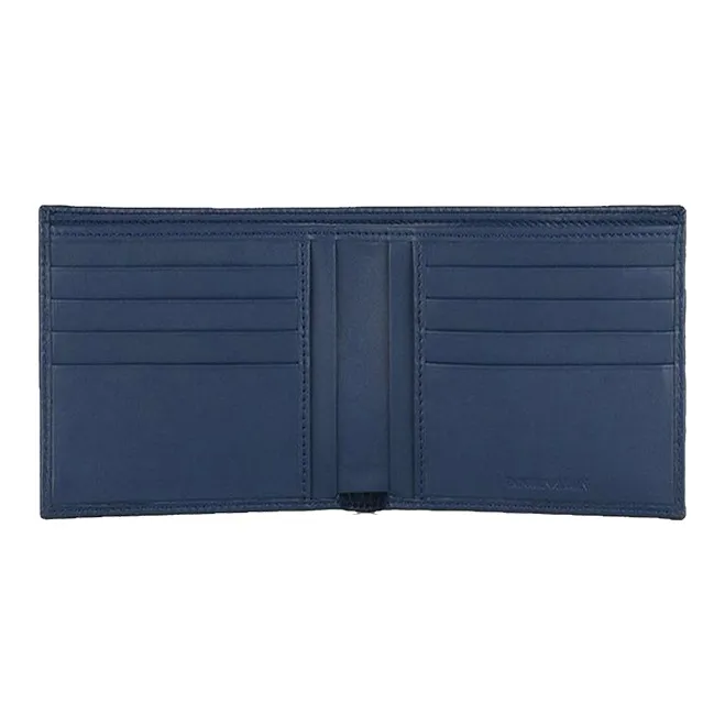 EMPORIO ARMANI Leather Card Holder Wallet Men's Blue-2