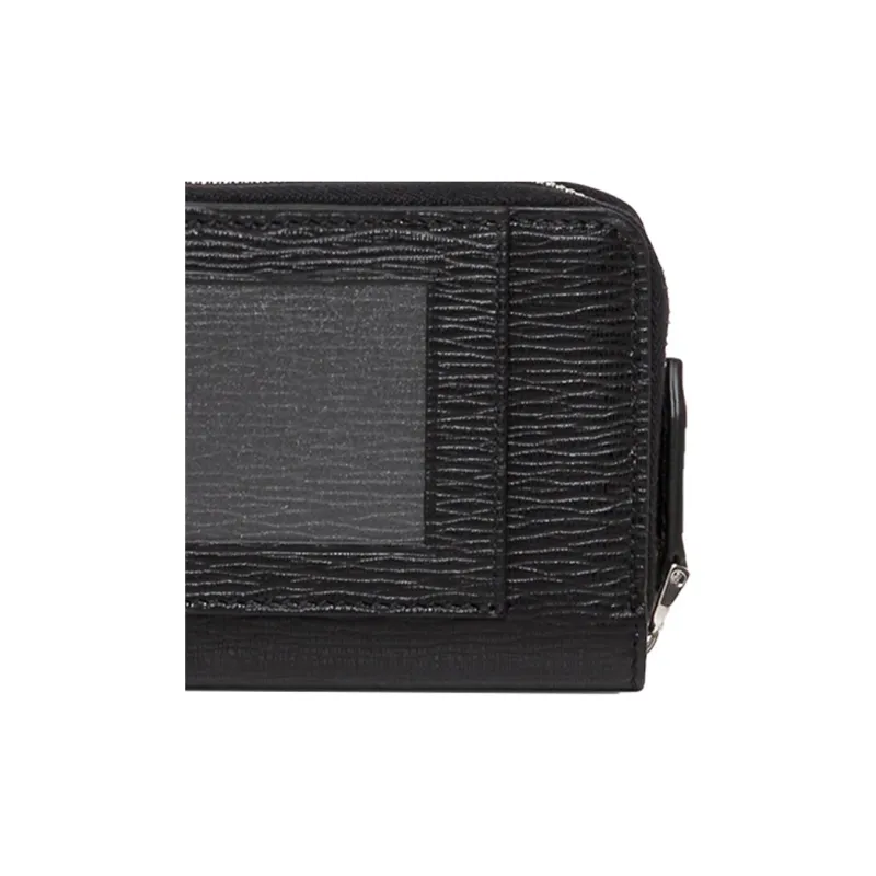 FERRAGAMO Cow Leather Wallet Unisex Black-4