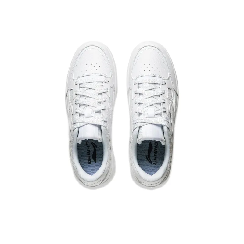 LiNing Tianji Anti Slip And Wear Resistant Height Increasing Low Top Skateboard Shoes Men's White-3