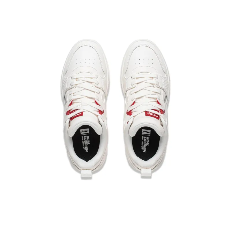 LiNing Common 80s Lightweight And Wear resistant Skateboard Shoes Men's White-3