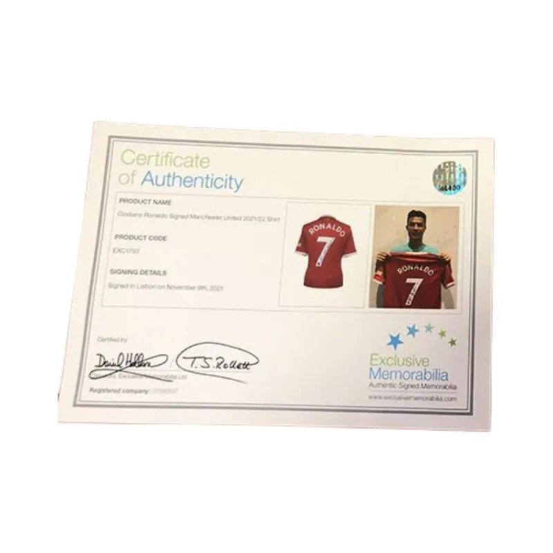 Huayitaojin Football Fan Supply EM Henley Officially Signed Company Certificate-3
