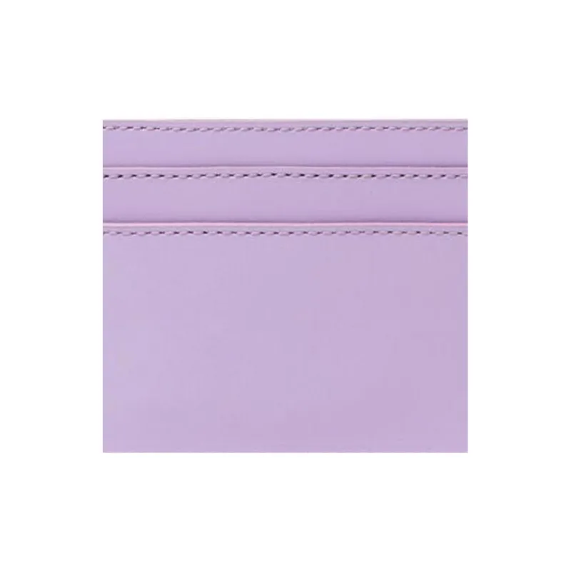 VERSACE Greca Goddess Cow Leather Wallet Card Clip Card Holder Women's Purple-4