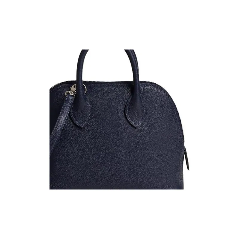 HERMES Bolide Evercolor Leather Bowling Bag Handbag Shoulder Bag Crossbody Bag Mini Women's 2Z Bleu Nuit Midnight Blue-1