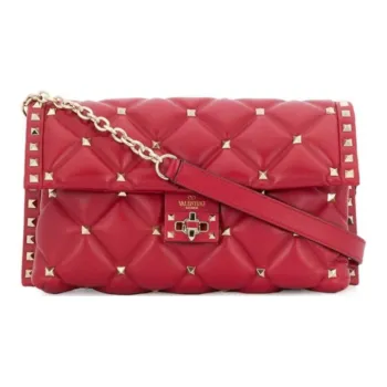 Valentino Calfskin Crossbody Bag, Shoulder Bag Women's Red
