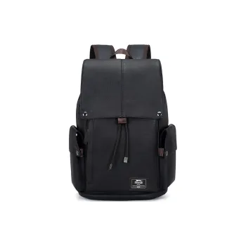 Slazenger PVC Soft Leather Backpack Unisex Cool Black