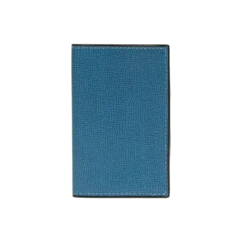 Valextra Calfskin Card Holder Women's Cobalt Blue