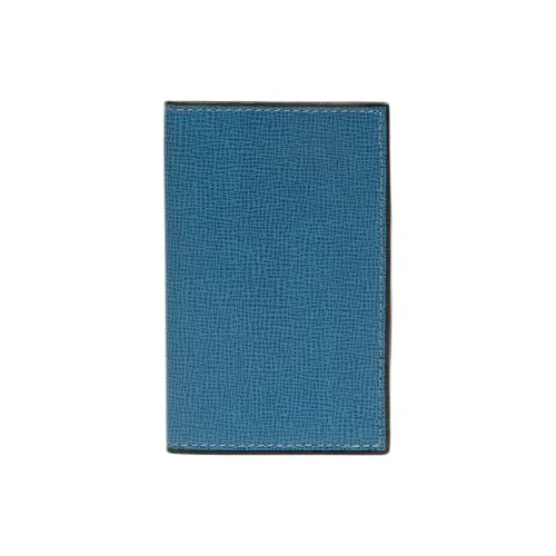 Valextra Calfskin Card Holder Women's Cobalt Blue