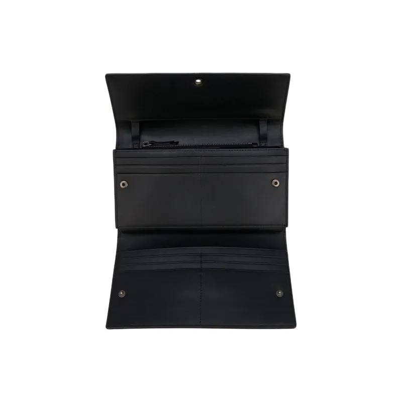 ZARA Cow Leather Envelope Bag Crossbody Bag Shoulder Bag Men's Black-5