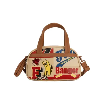 FILA FUSION Polyurethane With Synthetic Leather Shoulder Bag, Crossbody Bag, Handbag Extra Small Unisex Wheat Bran Card