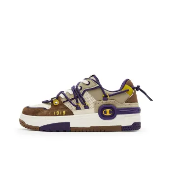 Champion Headphone Shoes Bumper V1 Low Top Skateboard Shoes Men's Dark Brown