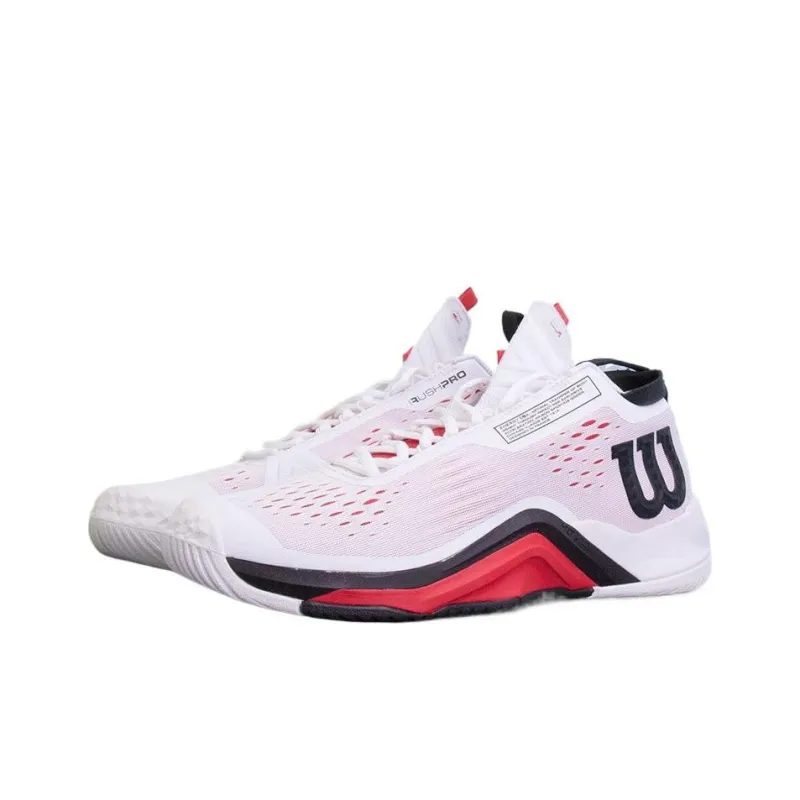 Wilson Rush Pro Mid Top Tennis Shoes Men's Black Red-2