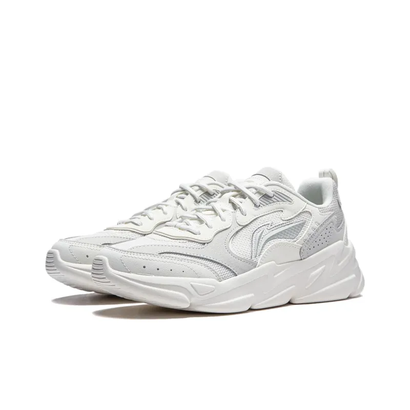 LiNing Cloud Sea Anti Slip Wear Resistant Casual Shoes Women's White Gray-1