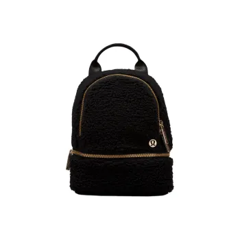 Lululemon Brushed Fabric Backpack Micro Women's Black & Gold