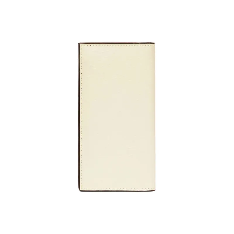 Valextra Calfskin Wallet Women's White Parchment-1