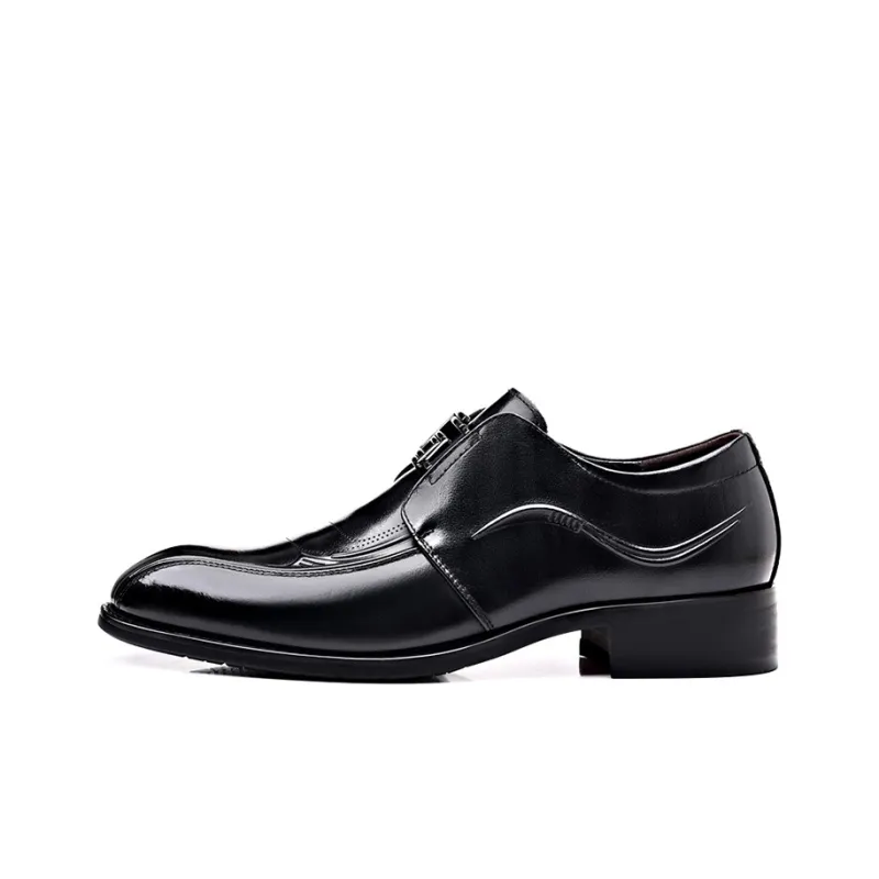 YEDANI Dress Shoes Men Low Top Black-0
