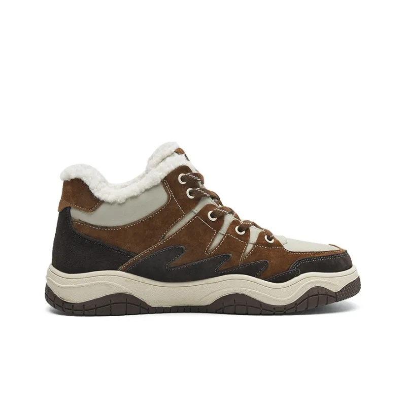 JEEP SPIRIT Warm Water-Resistant Wear-Resistant Slip-Resistant Coverage Short Snow Boots Men's Light Sandy-2