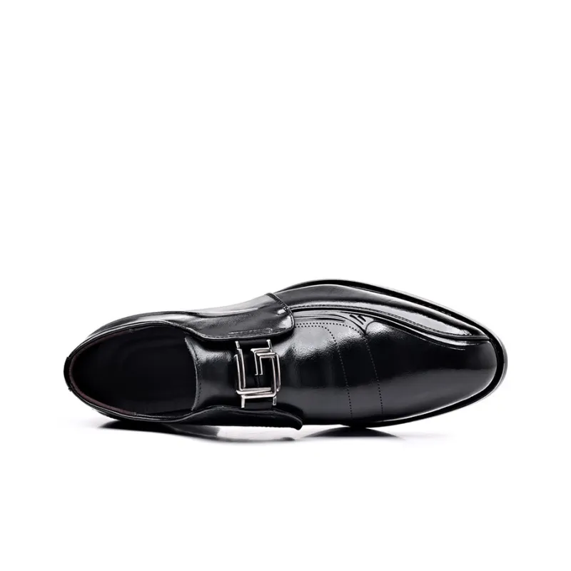 YEDANI Dress Shoes Men Low Top Black-2