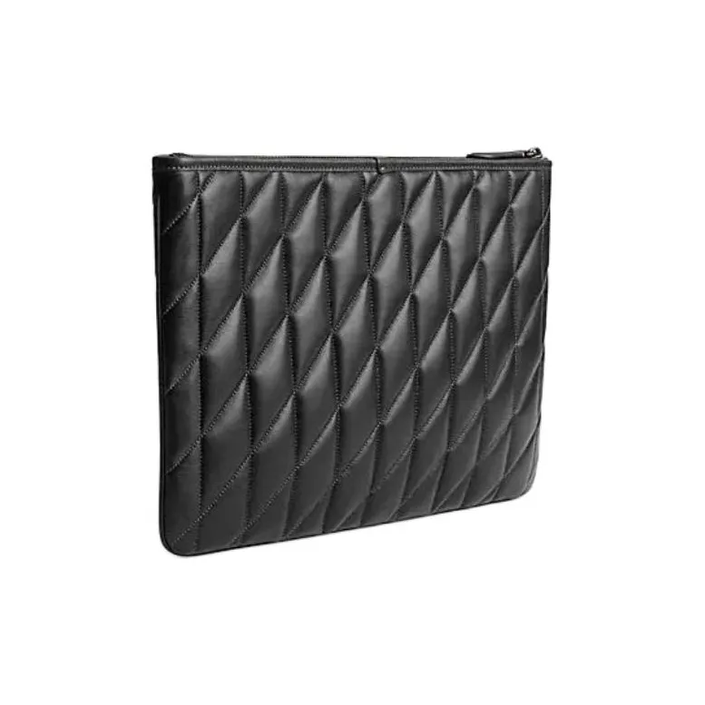 COACH Pillow Sheepskin Clutch Tubas Women's Black-1