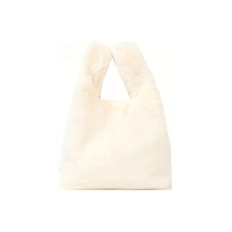 A BATHING APE Fur Tote Bag Shopping Bag Handbag Regular Women's White-2