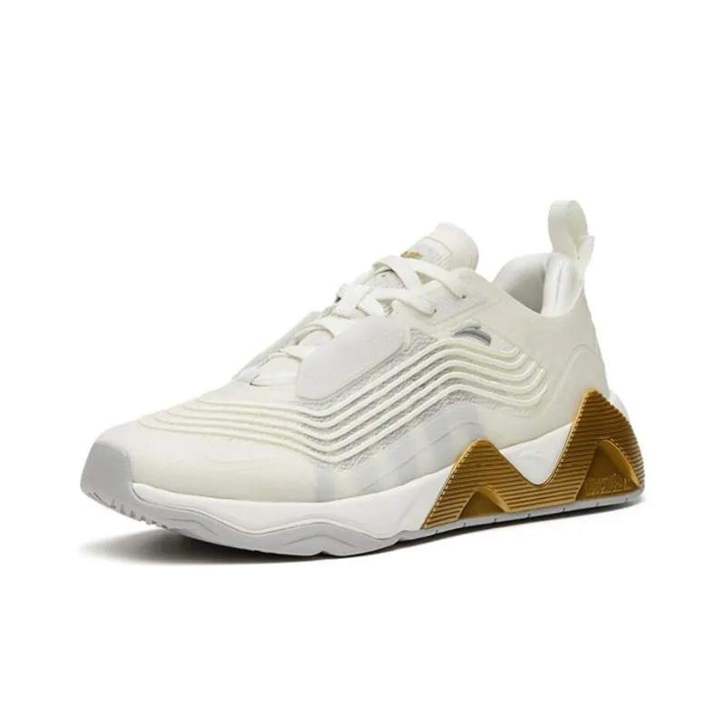 Anta Stable As A Mountain Pro Anti Slip Wear Resistant Low Top Training Shoes Men's White Brown-1