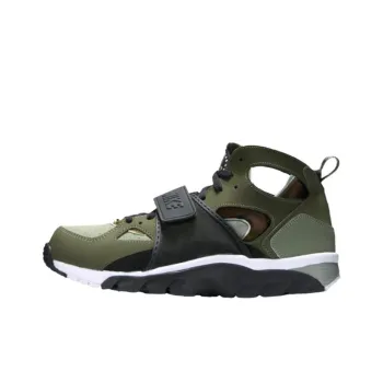 Nike Air Trainer Huarache Abrasion Resistant Breathable Mid Top Vintage Basketball Shoes Men's Green