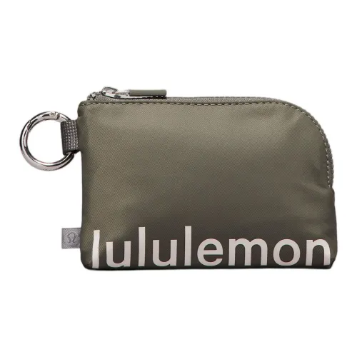 Lululemon Card Holders Gray Sage Green With White Opal