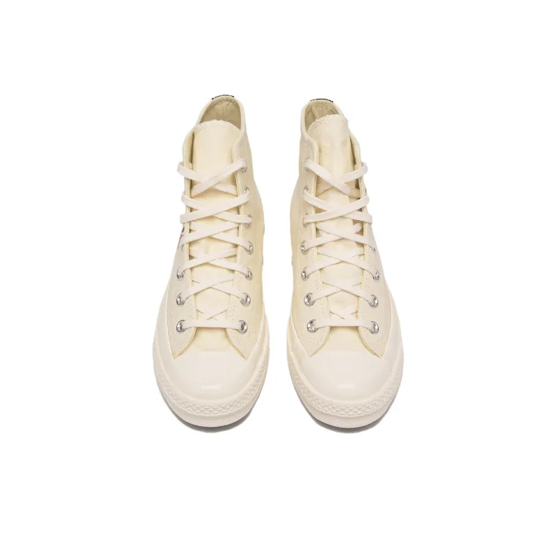 CDG High Top Skateboard Shoes Men's Beige-1