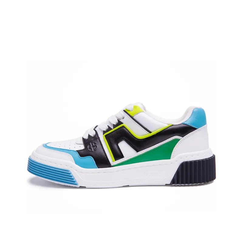 BLOCCO5 Low-Top Skateboard Shoes Unisex Blue White-0
