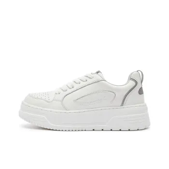 Staccato Low Top Versatile Abrasion Resistant Preppy Style Skateboard Shoes Women's White
