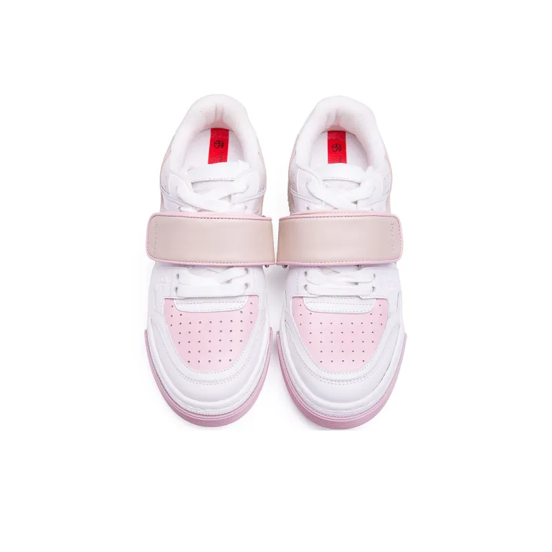 BLOCCO5 Mars Shoe Buckle Edition Low Top Skateboard Shoes Women's Pink White-1
