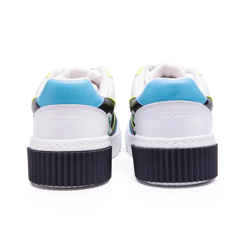 BLOCCO5 Low-Top Skateboard Shoes Unisex Blue White-3