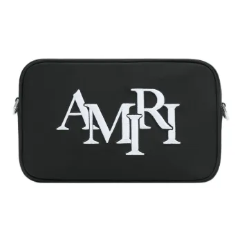AMIRI Nylon Camera Bag Shoulder Bag Crossbody Bag Large Size Unisex Black