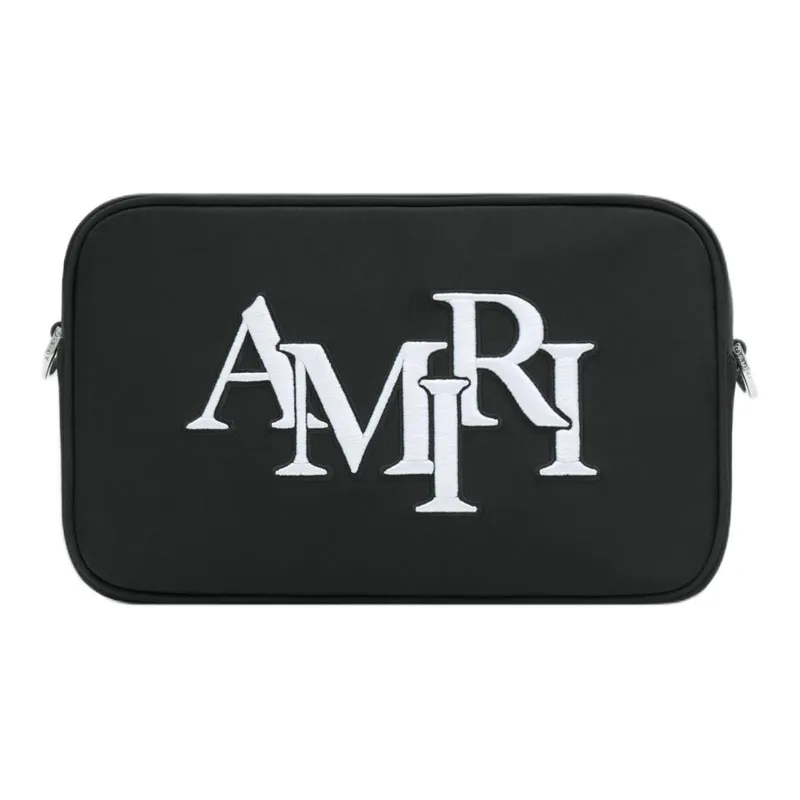 AMIRI Nylon Camera Bag Shoulder Bag Crossbody Bag Large Size Unisex Black-0