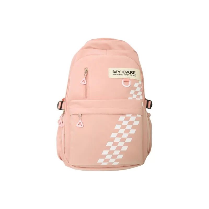 GEERDUN Nylon Laptop Backpack Unisex Black/Pink/White/Green-3