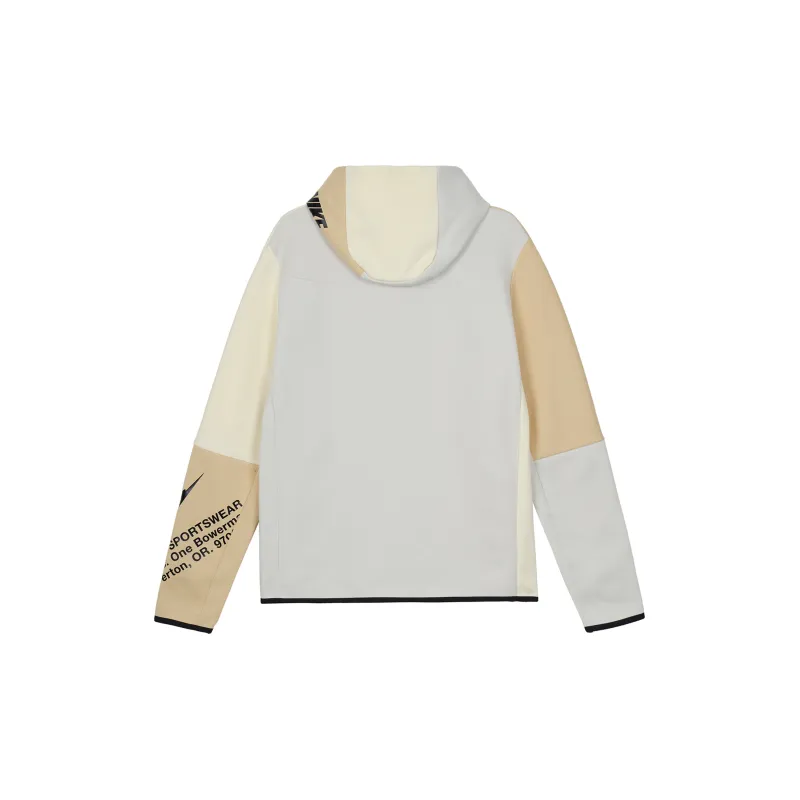 Nike Sportswear Tech Fleece Printed Full-Zip Hoodie Light Bone/Coconut Milk/Sesame/Black-1