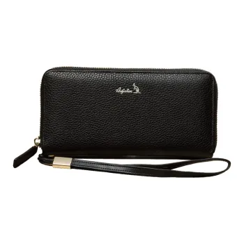 AUGTARLION Cow Leather Clutch Coin Purse Handbag Regular Women's Black/Red